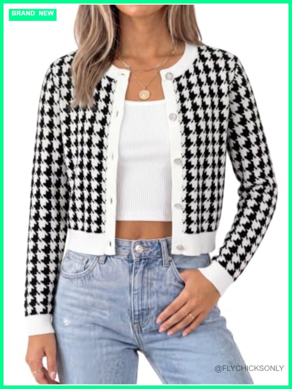 Women's Cropped Cardigan 100% Cotton Lightweight Knit Button Up
